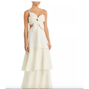 Farm Rio Flower Bodice Maxi Dress Sz L Boho Coastal Chic